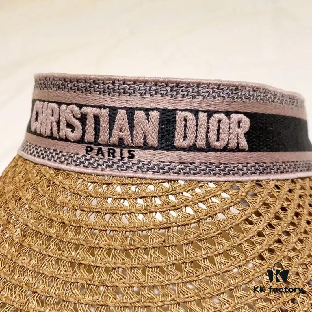 692fb3cf99f2d84055c8720c DIOR Natural Straw Wide Brim Hat - Classic Style, Pink