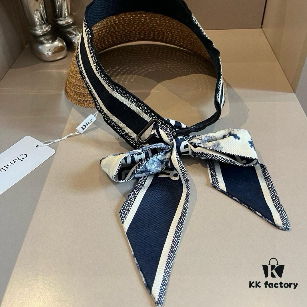 692fb3d799f2d84055c87214 Authentic DIOR Summer New Arrival Silk Scarf Sun Hat – A Must-Have for Stylish Girls