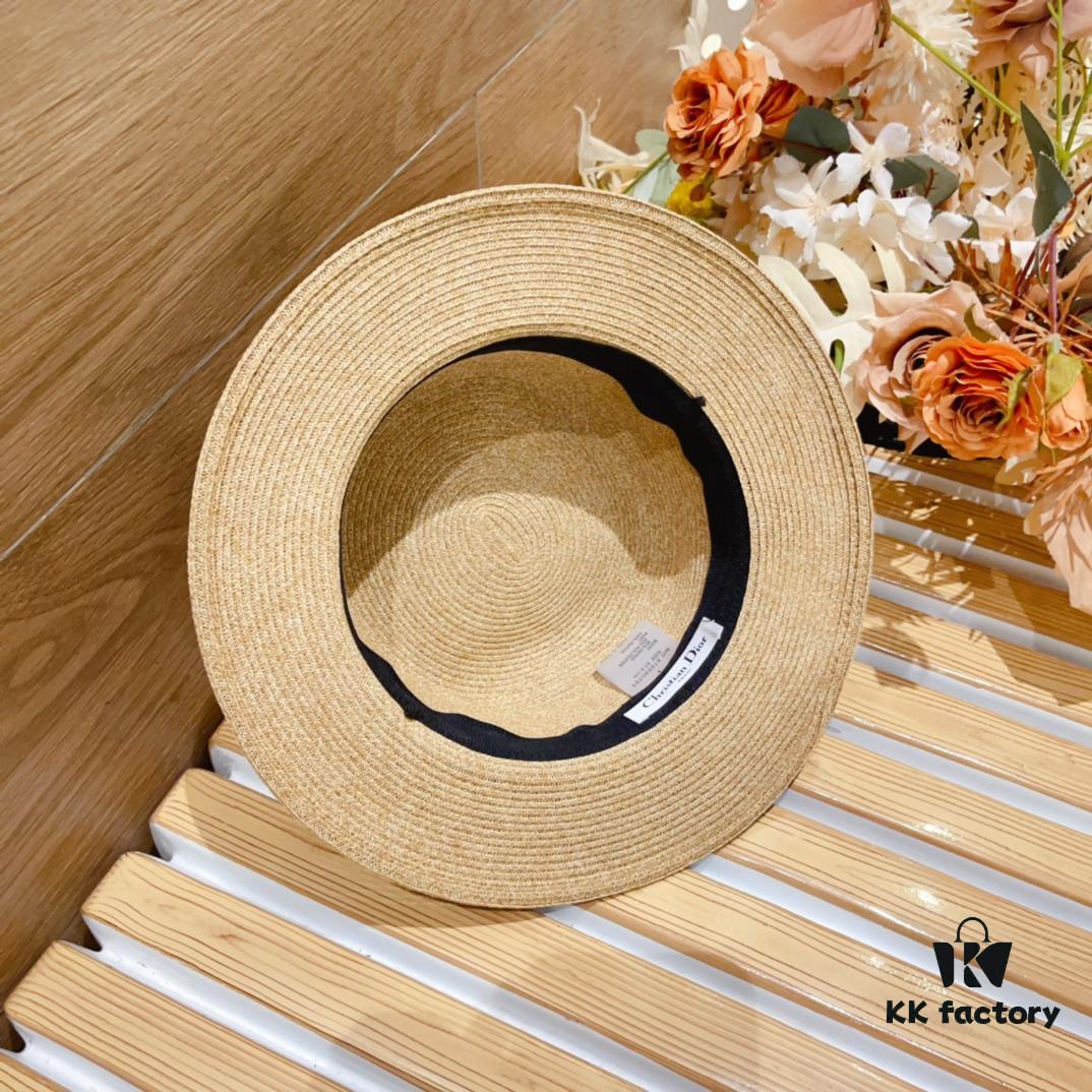 692fb3fd99f2d84055c87237 Dior – New Arrival Flat-Crown Straw Hat Showcasing Design Elegance and Feminine Charm