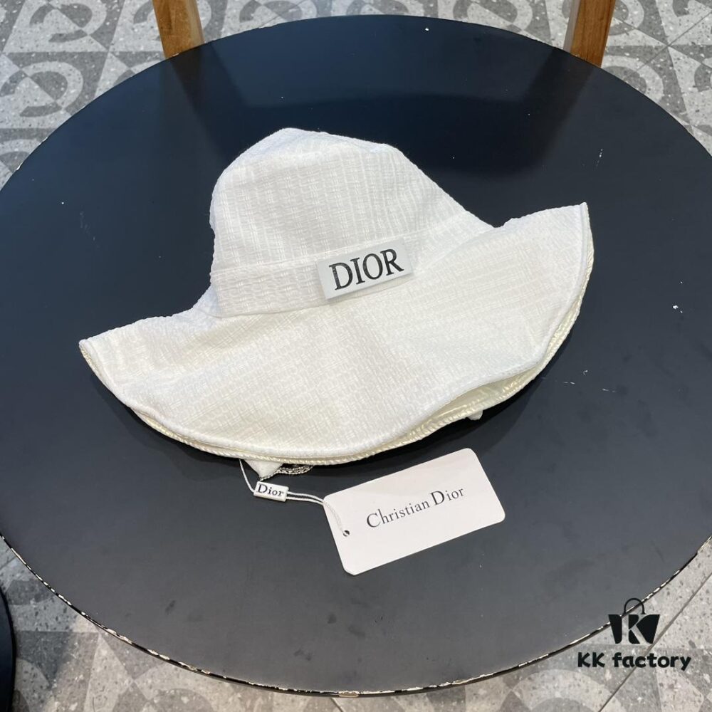 692fb41699f2d84055c87256 Dior Wide-Brim Sun Hat for Women, Spring and Summer Fashion Floppy Hat with Bow, UV Protection Fishing Hat, Baseball Cap, Knit Hat