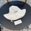 Dior Wide-Brim Sun Hat for Women, Spring and Summer Fashion Floppy Hat with Bow, UV Protection Fishing Hat, Baseball Cap, Knit Hat