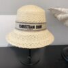 692fb42d99f2d84055c87272 Dior Style Woven Straw Fedora Hat - Handcrafted Elegant Classic Design, Unisex Knit Fisherman Baseball Cap in Black