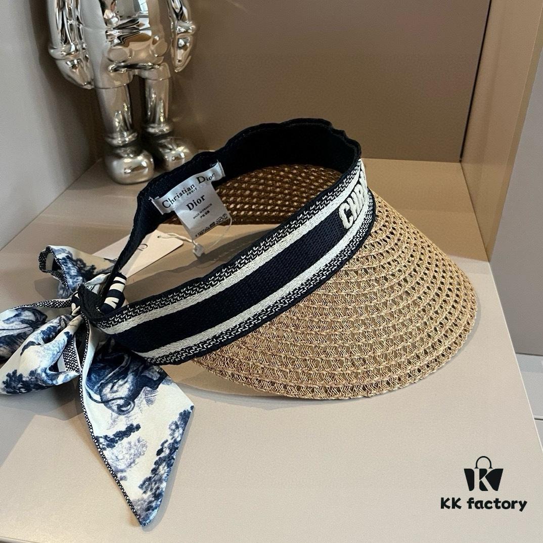 692fb43599f2d84055c8727d Authentic DIOR Summer New Arrival Silk Scarf Sun Hat, a Must-Have for Stylish Women