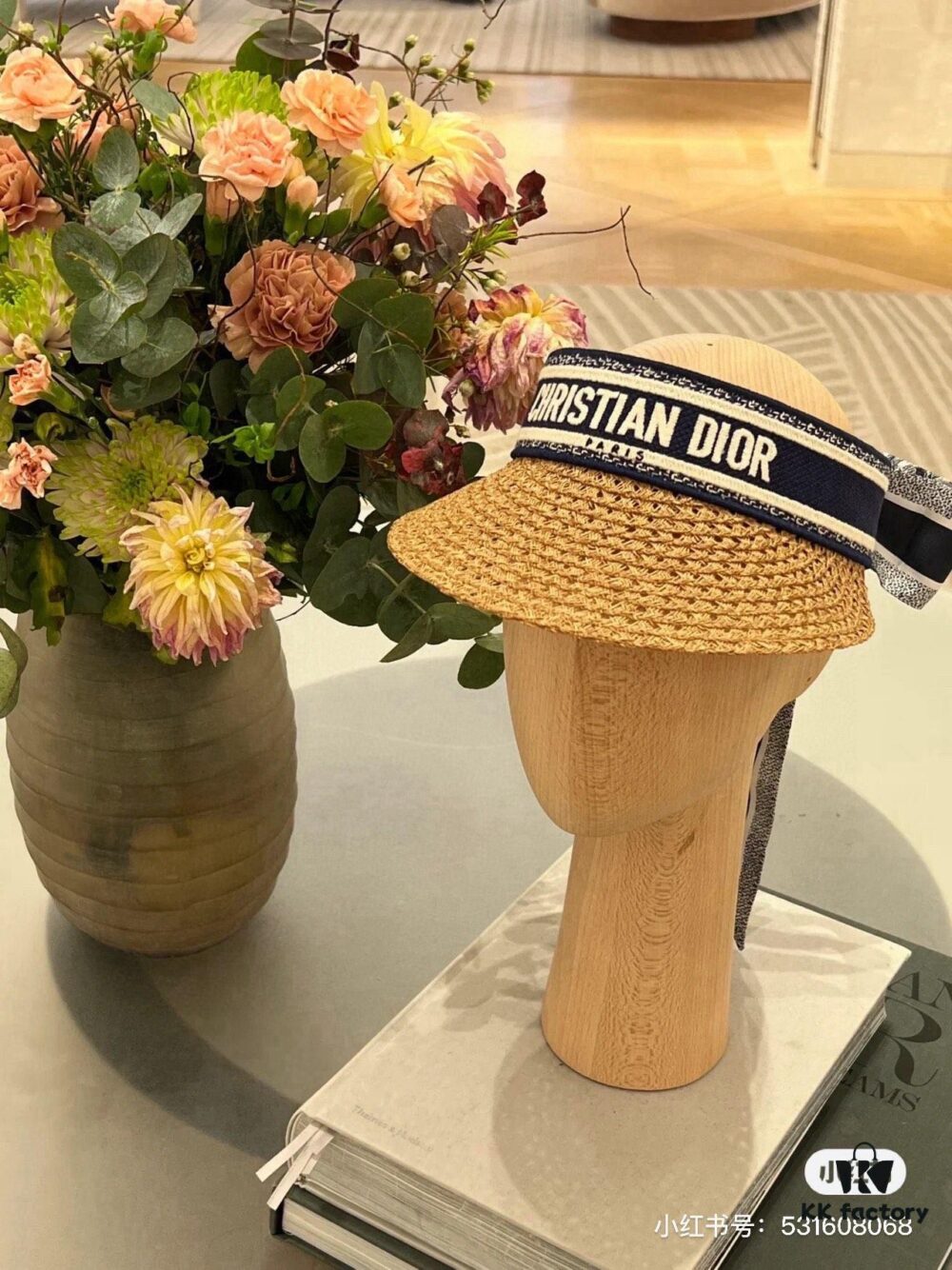 Authentic DIOR Summer New Arrival Silk Scarf Sun Hat, a Must-Have for Stylish Women