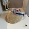 692fb44199f2d84055c8728b Authentic DIOR Summer New Arrival Sun Hat with Silk Scarf Design, High-End Style Essential for Stylish Women