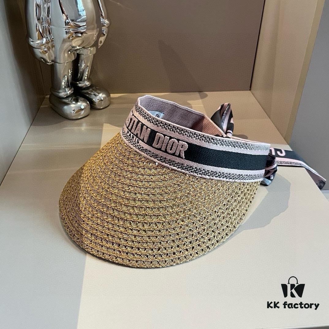 692fb44199f2d84055c8728b Authentic DIOR Summer New Arrival Sun Hat with Silk Scarf Design, High-End Style Essential for Stylish Women