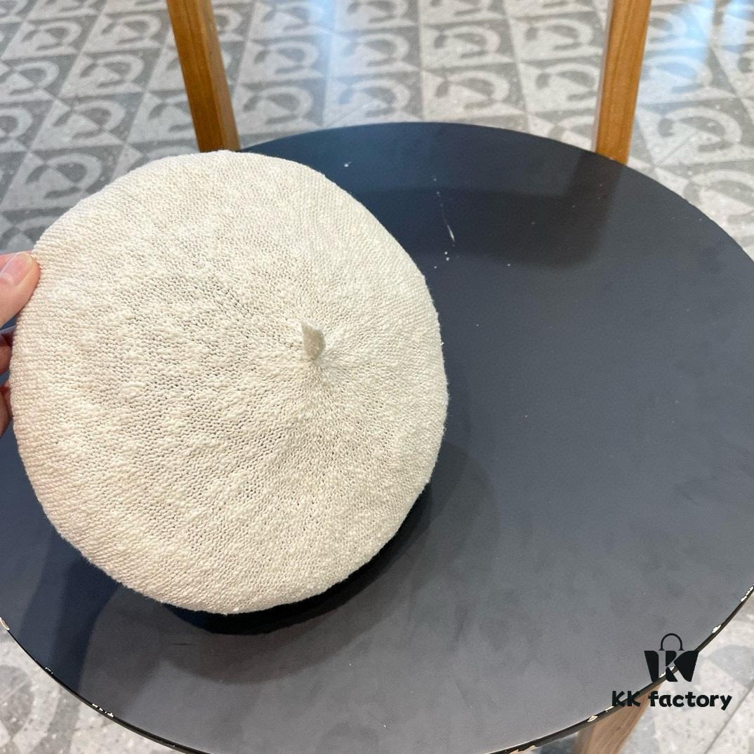 692fb4a899f2d84055c872fc Dior 2024 New Solid Color Women's Beret, Slimming and Breathable for Spring and Summer, Artistic Pumpkin Hat, Painter Hat, Fisherman Cap, Baseball Cap, Knit Hat