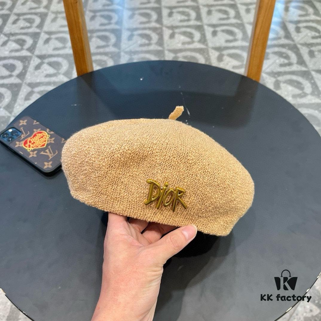 692fb4a999f2d84055c872fd Dior 2024 New Solid Color Women's Beret, Slimming Face Look, Lightweight and Breathable Spring Summer Pumpkin Hat, Artistic and Versatile Painter Hat