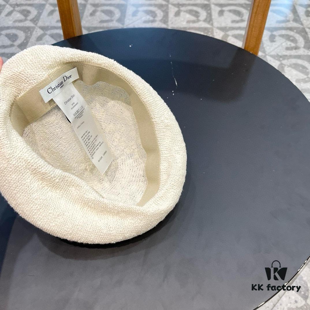 692fb4aa99f2d84055c872fe Dior 2024 New Solid Color Women's Beret, Slimming and Breathable for Spring and Summer, Artistic Pumpkin Hat, Painter Hat, Fisherman Cap, Baseball Cap, Knit Hat