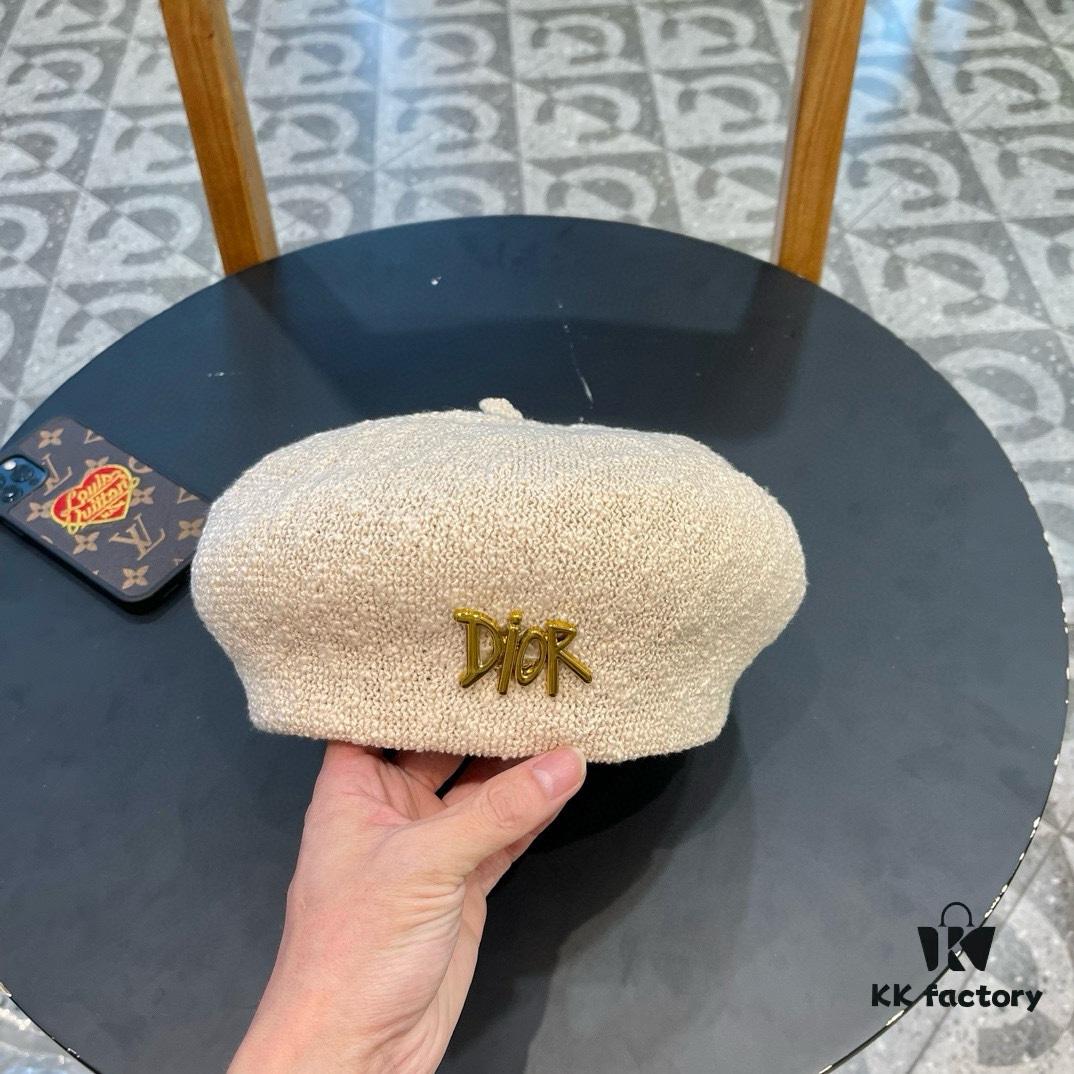 692fb4b499f2d84055c87308 Dior 2024 New Solid Color Women's Beret, Slimming Face Look, Lightweight and Breathable Spring Summer Pumpkin Hat, Artistic Multi-Purpose Painter's Hat