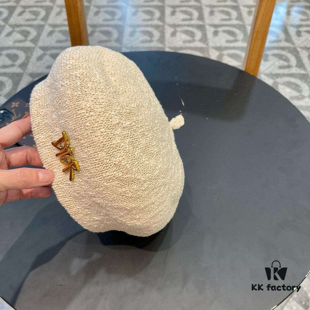 692fb4ba99f2d84055c8730d Dior 2024 New Solid Color Women's Beret, Slimming Face Look, Lightweight and Breathable Spring Summer Pumpkin Hat, Artistic Multi-Purpose Painter's Hat