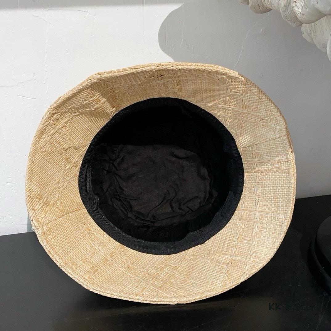 Dior New Embroidered Letter Straw Hat