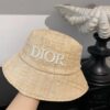 Dior New Embroidered Letter Straw Hat
