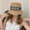 692fb4cc99f2d84055c8731a Dior-style Elegant PP Straw Small Bucket Sun Hat, Sweet and Delicate Design