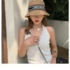 692fb4cf99f2d84055c8731e Dior-style Elegant PP Straw Small Bucket Sun Hat, Sweet and Delicate Design