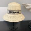 692fb4d999f2d84055c87329 Dior New Embroidered Letter Webbing Straw Hat
