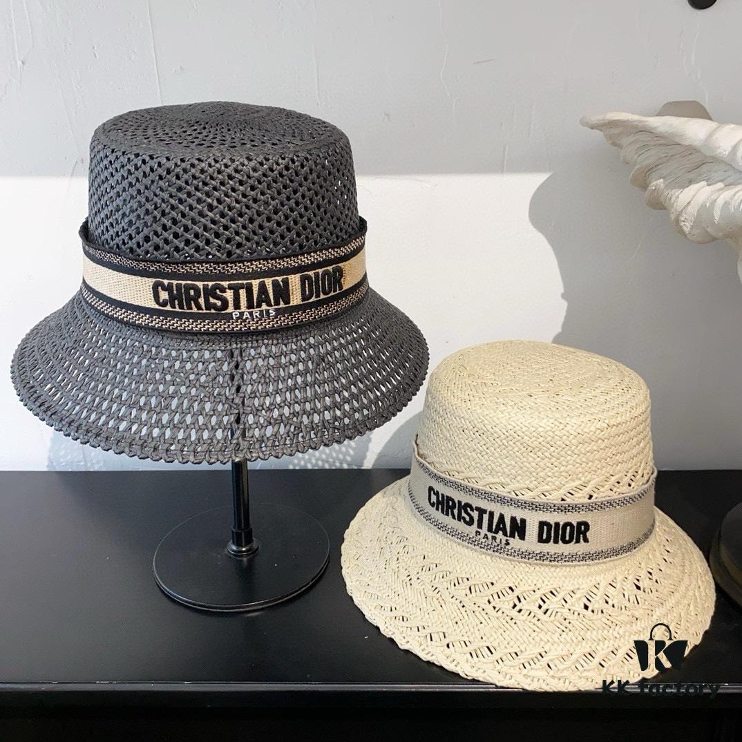 692fb4da99f2d84055c8732a Dior New Embroidered Letter Webbing Straw Hat