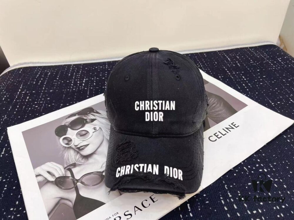 692fb4df99f2d84055c8732f Dior - New Arrival Streetwear Denim Baseball Cap with Ripped Design, Stylish and Trendy Unisex Fashion Hat