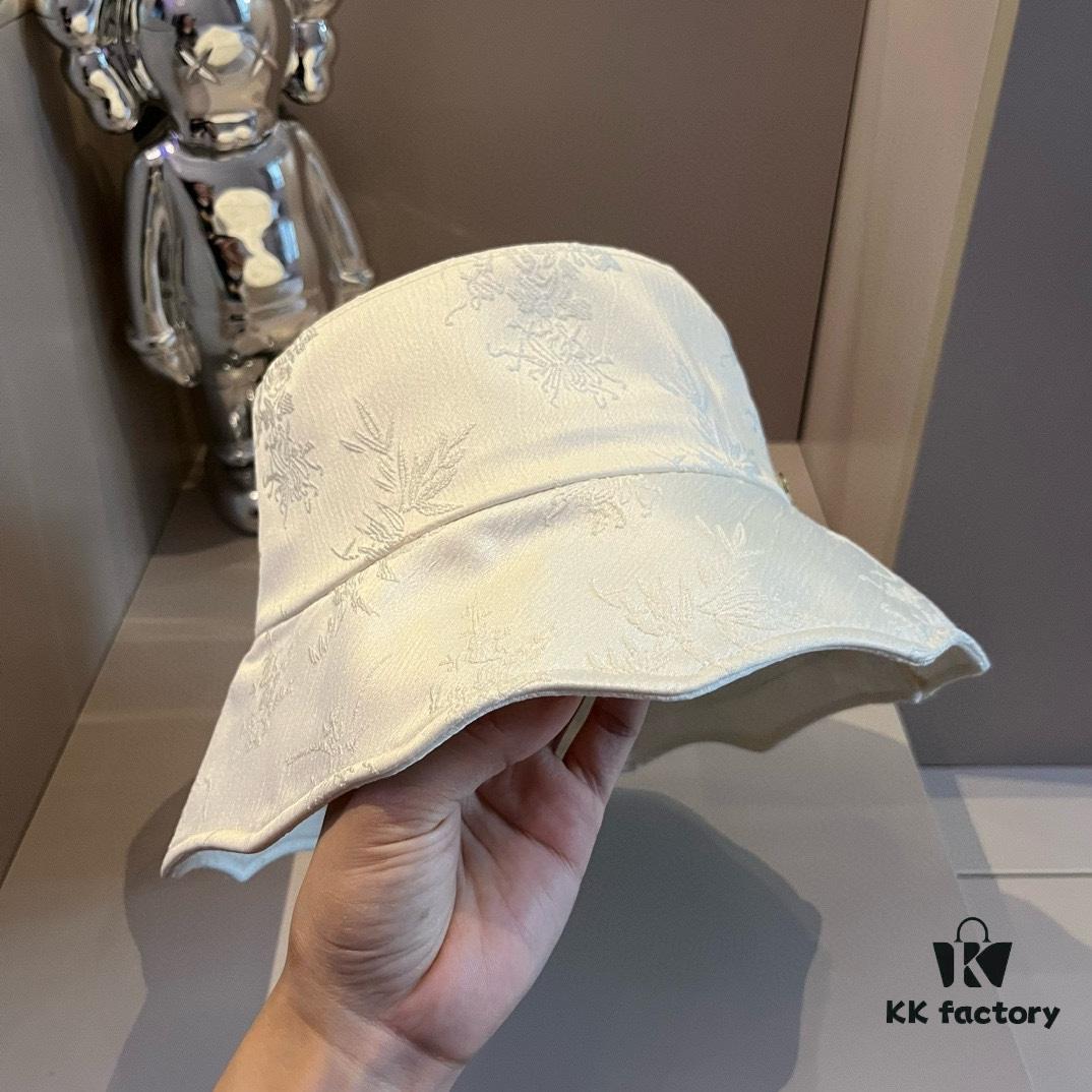 Dior Chinese-style Sun Hat, Wave-edged Fisherman Hat