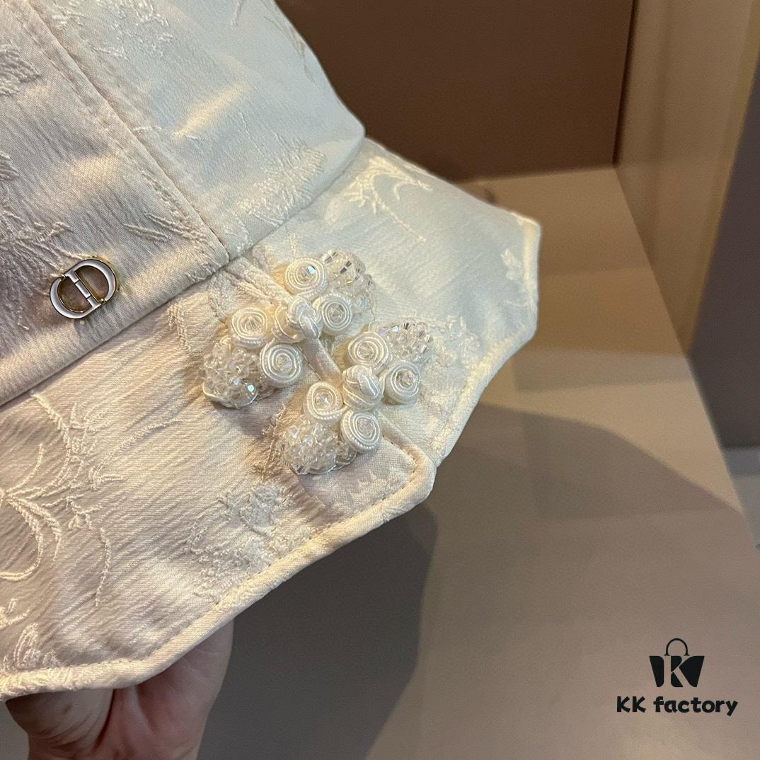 Dior Chinese-style Sun Hat, Wave-edged Fisherman Hat