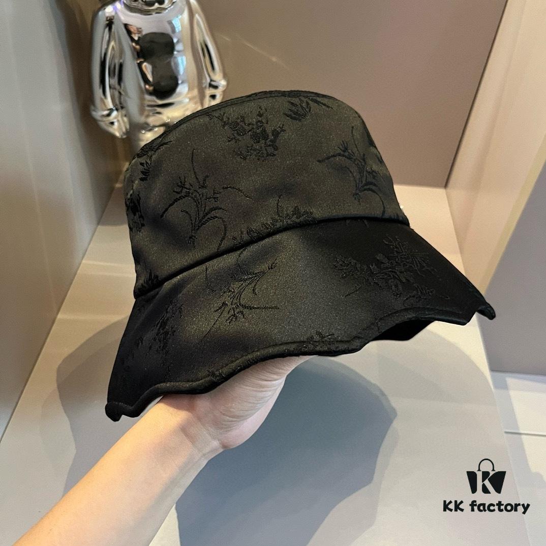 Dior Chinese-style Sun Hat, Wave-edged Fisherman Hat