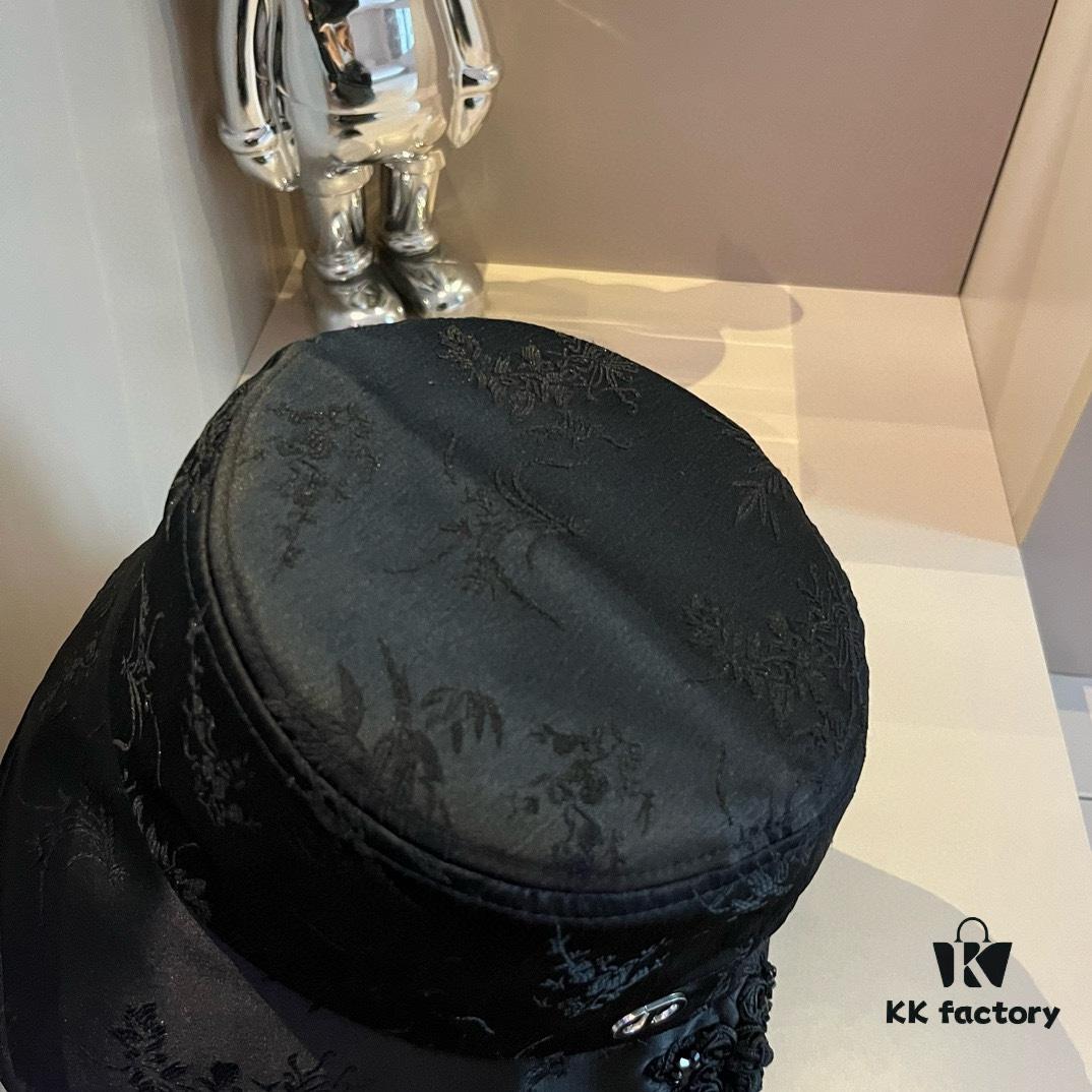 Dior Chinese-style Sun Hat, Wave-edged Fisherman Hat