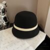 692fb57b99f2d84055c873db HEREMS Hermès 2024 Autumn/Winter New Wool Bucket Hat, 100% Wool, Irregular Cut Design, Fashionable Women's Essential, Head Circumference 57cm, Khaki White Black