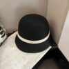692fb57e99f2d84055c873dc HEREMS Hermès 2024 Autumn/Winter New Wool Bucket Hat, 100% Wool, Irregular Cut Design, Fashionable Women's Essential, Head Circumference 57cm, Khaki White Black