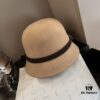 692fb58199f2d84055c873df HEREMS Hermès 2024 Autumn/Winter New Wool Fedora Hat, 100% Wool, Irregular Cut Design, Fashionable Women's Essential, Khaki White Black, Head Circumference 57cm