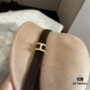 692fb58599f2d84055c873e3 HEREMS Hermès 2024 Autumn/Winter New Wool Fedora Hat, 100% Wool, Irregular Cut Design, Fashionable Women's Essential, Khaki White Black, Head Circumference 57cm
