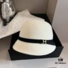 692fb58f99f2d84055c873ef HEREMS Hermes 2024 Autumn/Winter New Wool Beanie Hat, 100% Wool, Irregular Cut Design, Fashionable Women's Essential, Head Circumference 57cm, Khaki White Black