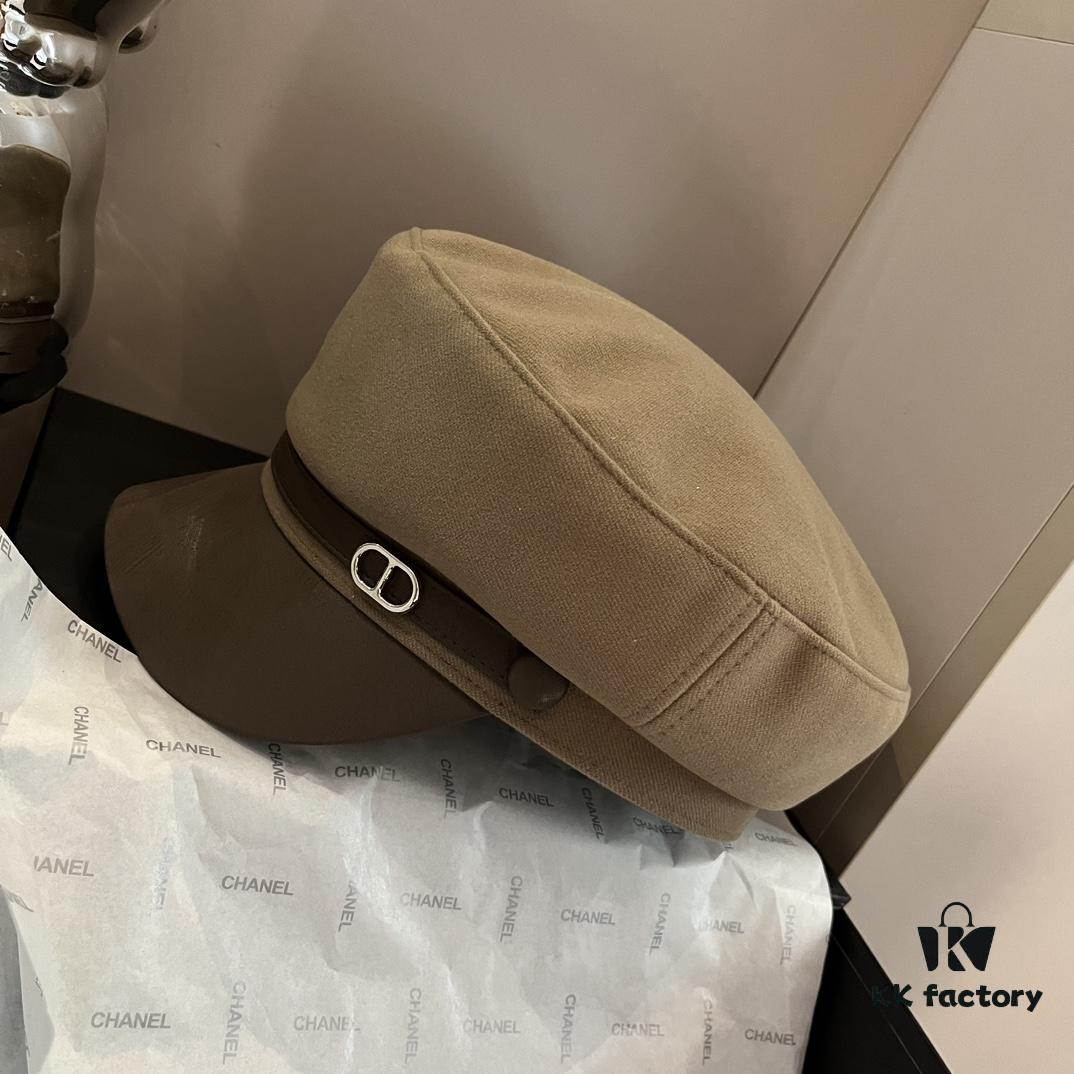Hermes NEW Cap Military Style Duckbill Hat, Head Circumference 57cm