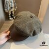 2024 Hermès Wool Newsboy Military Cap, Head Circumference 57cm