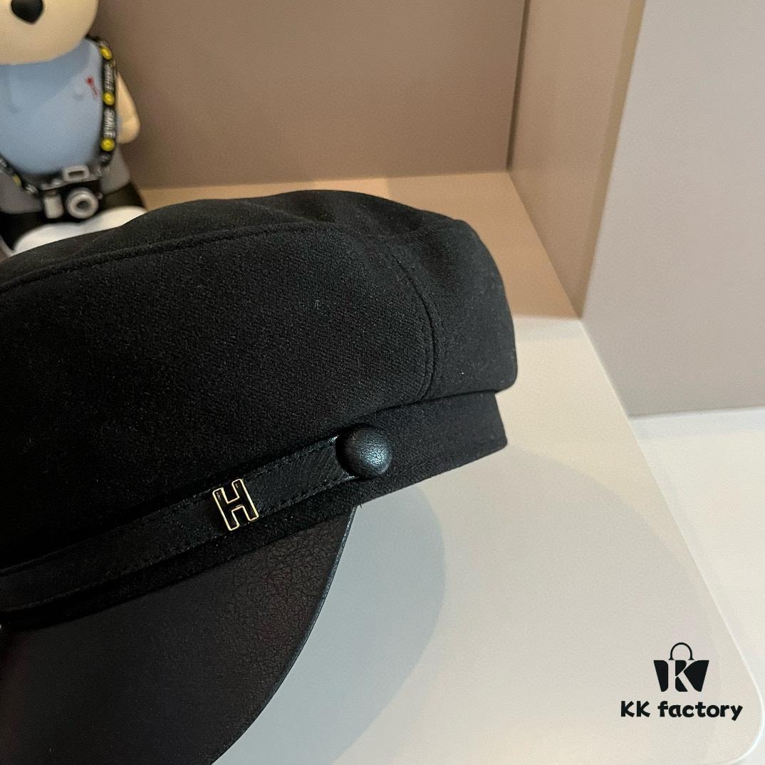 Hermes HERMES New Style Military Cap, Head Circumference 57cm