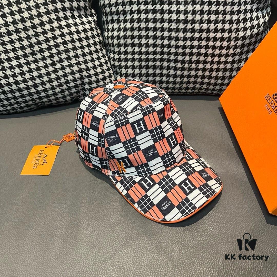 692fb5e499f2d84055c87466 Box bag, HERMÈS new original order baseball cap, H embroidered plaid, genuine mold custom-made, original breathable canvas fabric + top-layer cowhide, factory fine steel adjustable buckle, exquisite workmanship, stylish and handsome with excellent quality!
