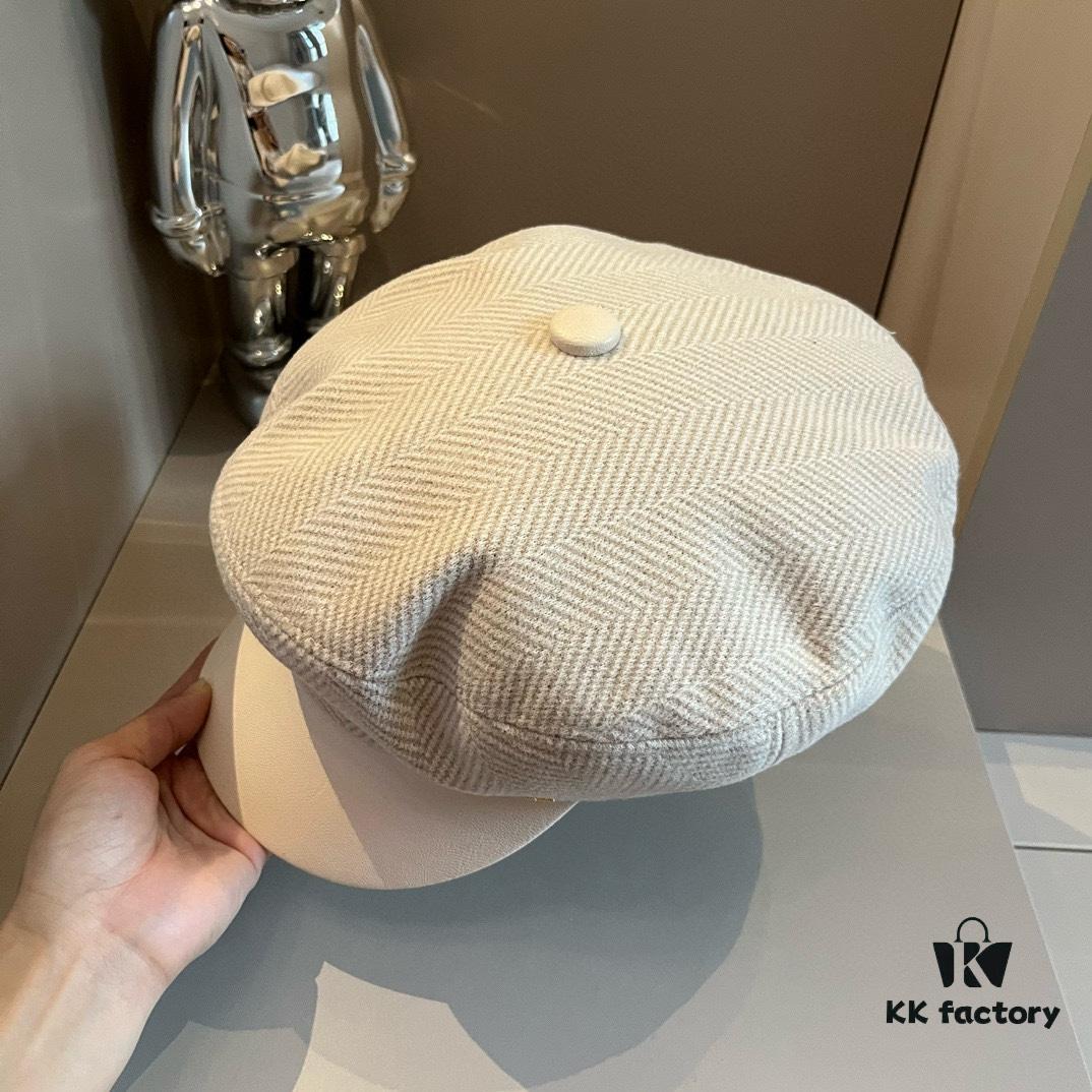 2024 Hermès New Wool Peaked Military Cap, Head Circumference 57cm