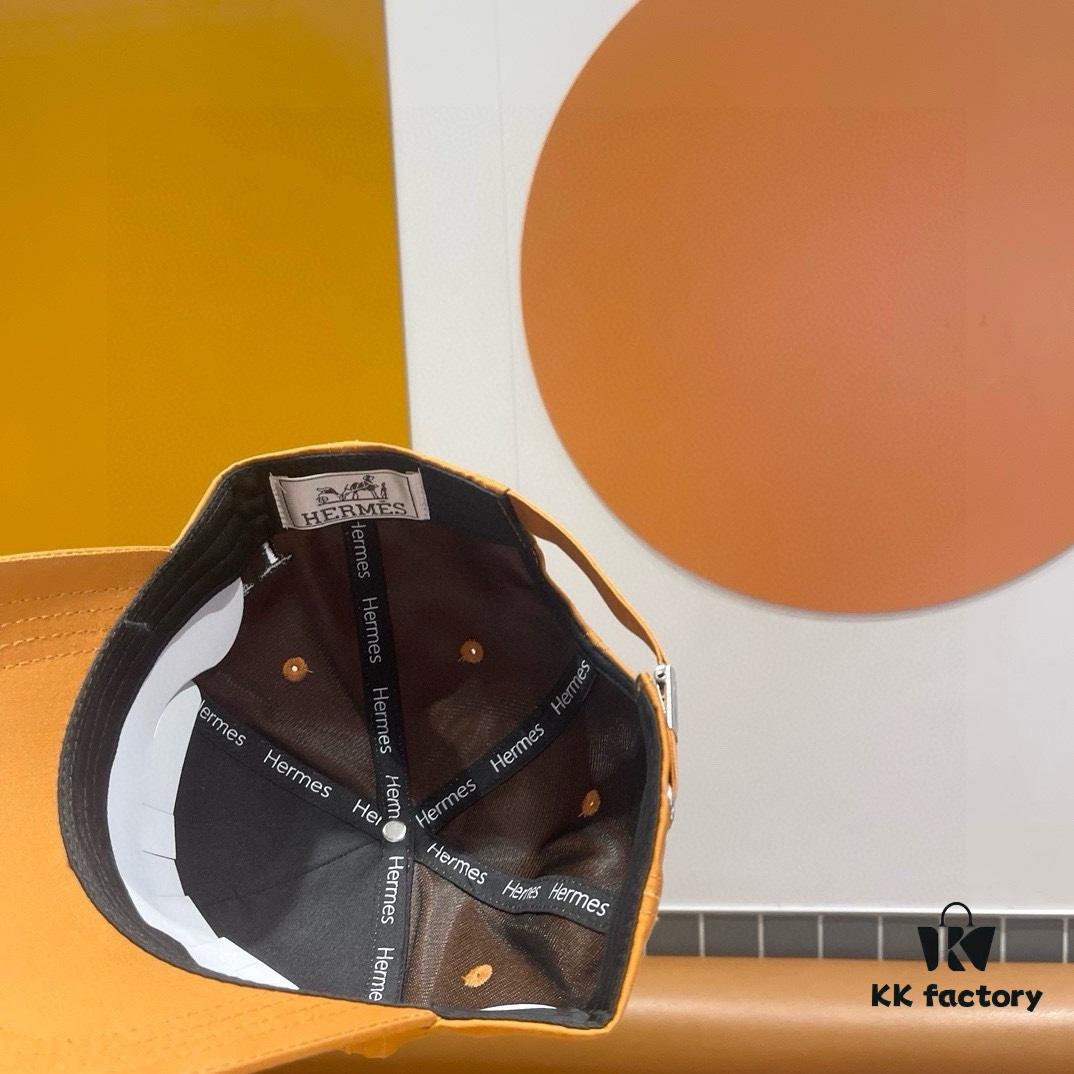 692fb67499f2d84055c87535 New Arrival HERMÈS Latest Authentic Baseball Cap, Color-Blocked H Design, Premium Craftsmanship with Original Breathable Canvas Fabric and Factory Stainless Steel Adjustable Buckle