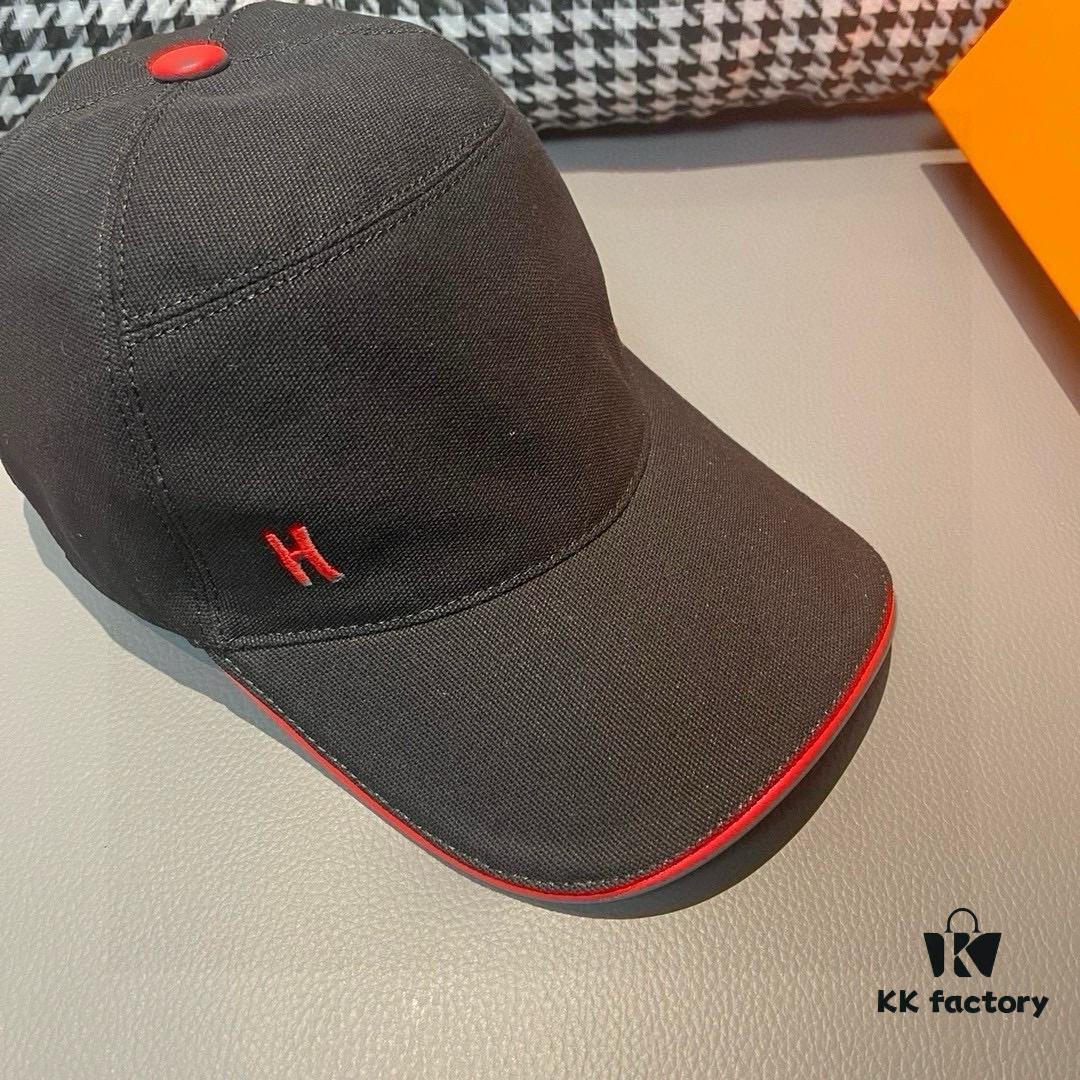 692fb6a699f2d84055c8758a Box and Cloth Bag Included, HERMÈS Original Design Baseball Cap, Classic H Logo, Authentic Mold Custom Made, Premium Breathable Canvas Fabric with Top Grain Leather, Original Factory Stainless Steel Adjustable Buckle, Exquisite Craftsmanship, Stylish and High Quality