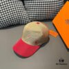 692fb6af99f2d84055c87596 Hermès Latest Original Design Baseball Cap, Color-Block H, Premium Canvas and Top Layer Leather