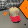 692fb6b199f2d84055c87598 Hermès Latest Original Design Baseball Cap, Color-Block H, Premium Canvas and Top Layer Leather