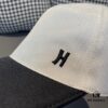 692fb6b899f2d84055c875a3 Hermès Latest Original Design Baseball Cap, Color-Blocked H, Premium Canvas and Top Layer Leather