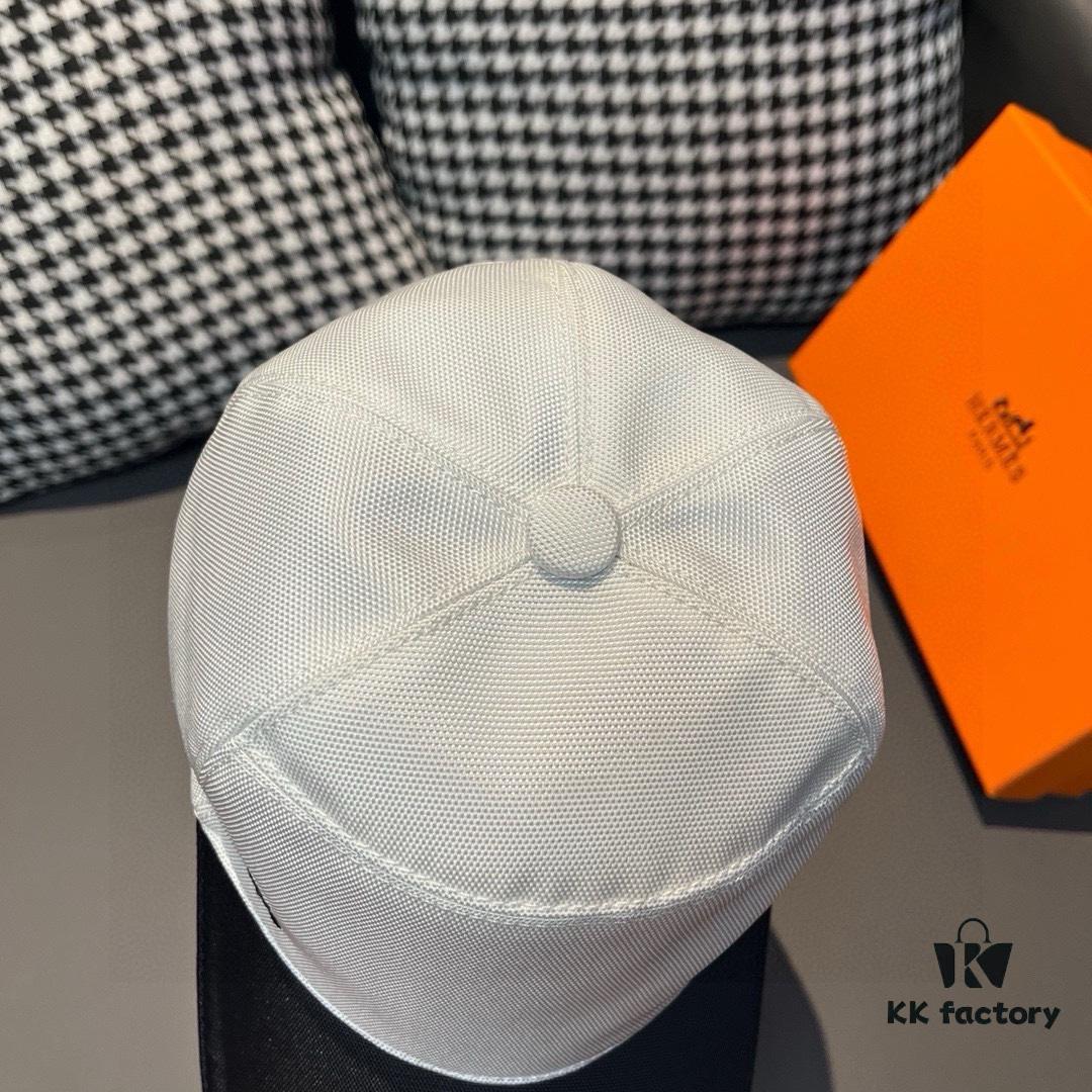 692fb6b899f2d84055c875a4 Hermès Latest Original Design Baseball Cap, Color-Blocked H, Premium Canvas and Top Layer Leather