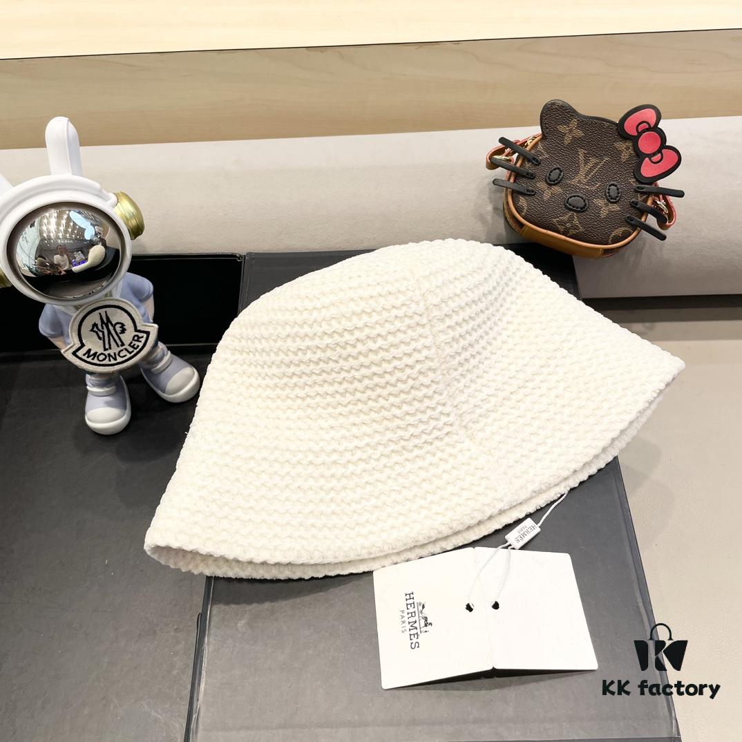 692fb6d099f2d84055c875cb Hermes-style Women's Korean Fashionable Knitted Fisherman Hat, Casual Sun Protection Bucket Hat for Autumn and Winter