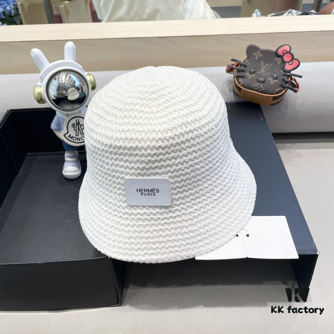 692fb6d099f2d84055c875cc Hermes-style Women's Korean Fashionable Knitted Fisherman Hat, Casual Sun Protection Bucket Hat for Autumn and Winter