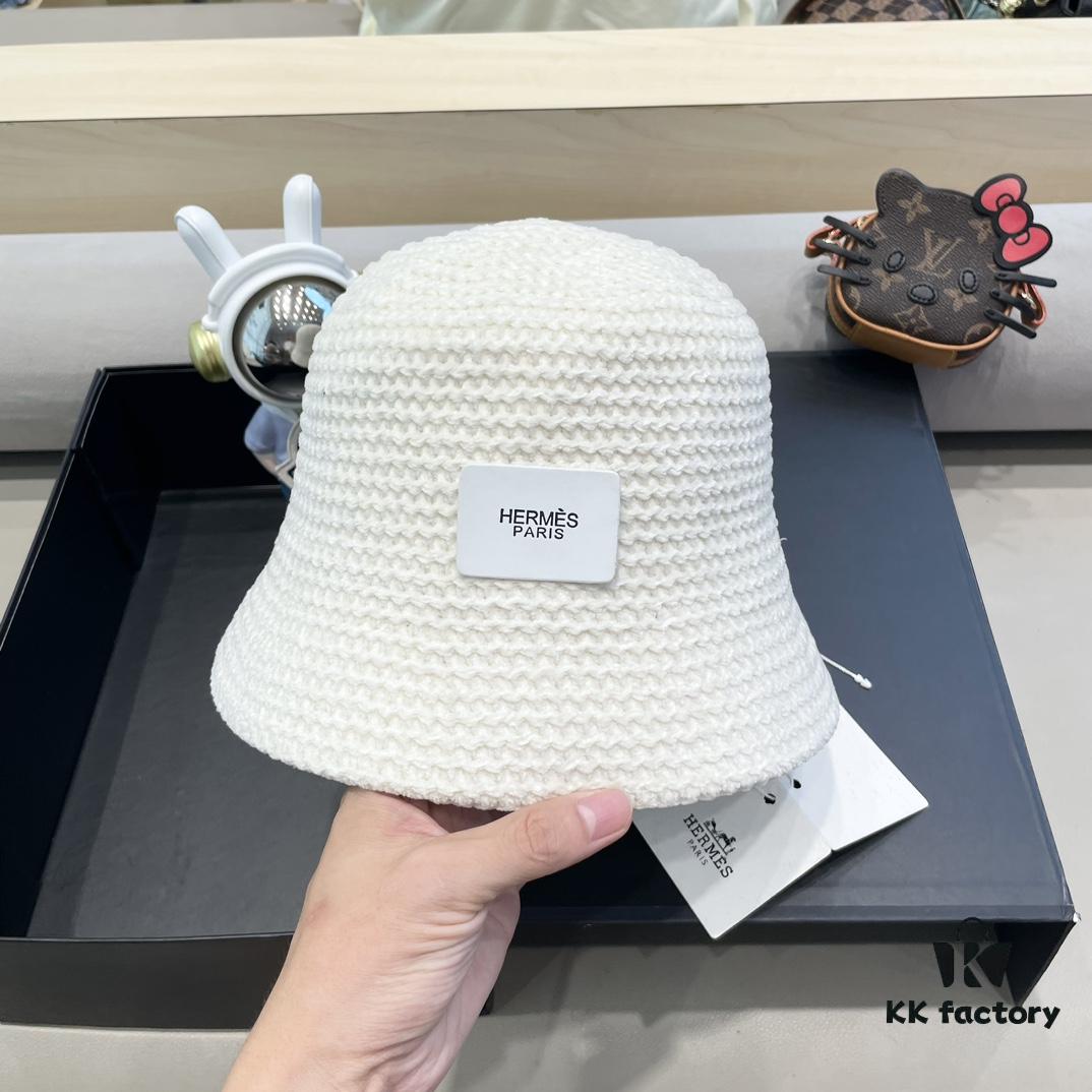 692fb6d599f2d84055c875d3 Hermes-style Women's Korean Fashionable Knitted Fisherman Hat, Casual Sun Protection Bucket Hat for Autumn and Winter