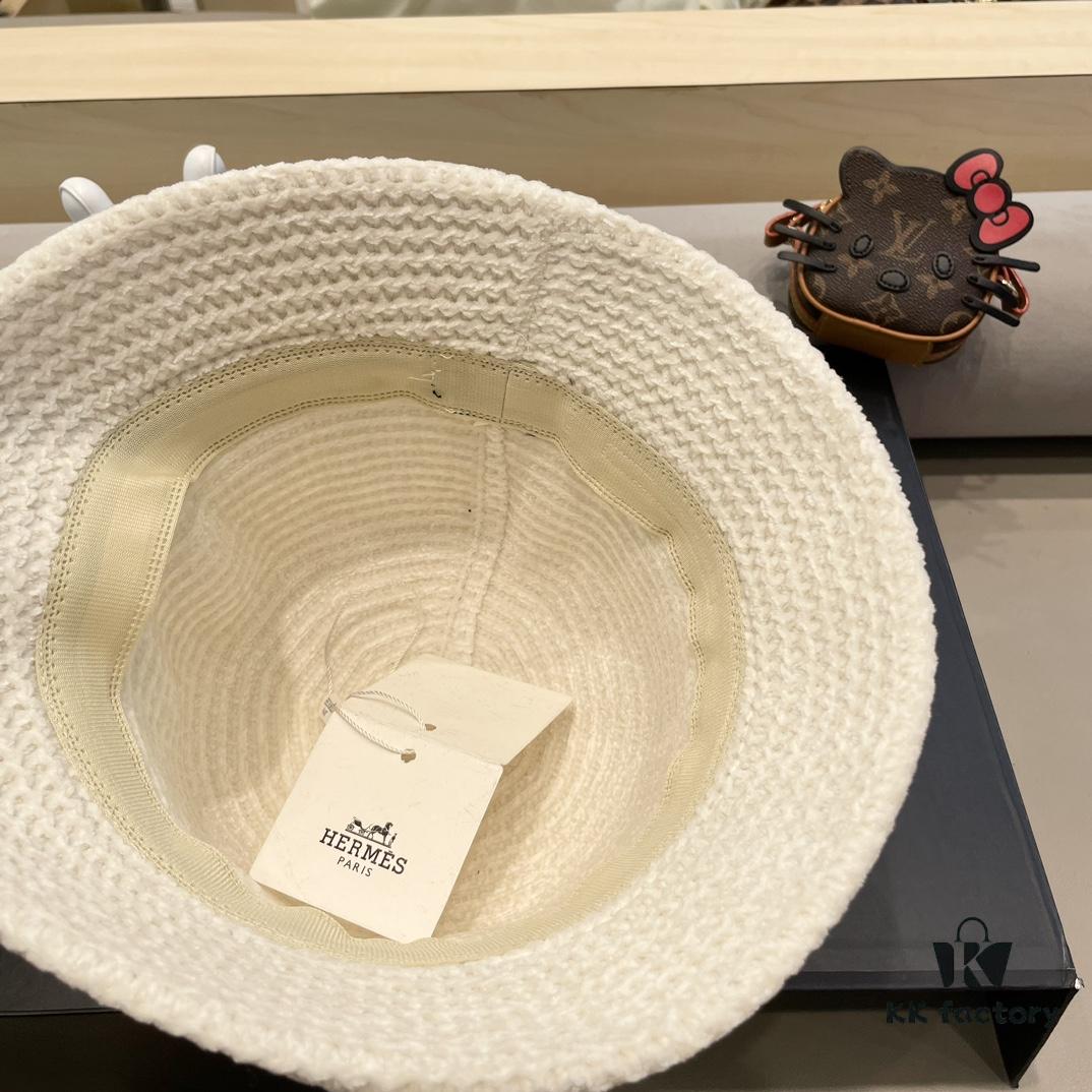 692fb6d699f2d84055c875d4 Hermes-style Women's Korean Fashionable Knitted Fisherman Hat, Casual Sun Protection Bucket Hat for Autumn and Winter