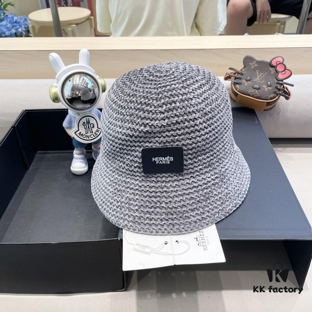 692fb6df99f2d84055c875de Hermes-style Women's Korean Fashion Fall and Winter Fisherman Hat, Woven Sun Hat for Face Coverage, Breathable, Popular Japanese Style Bucket Hat