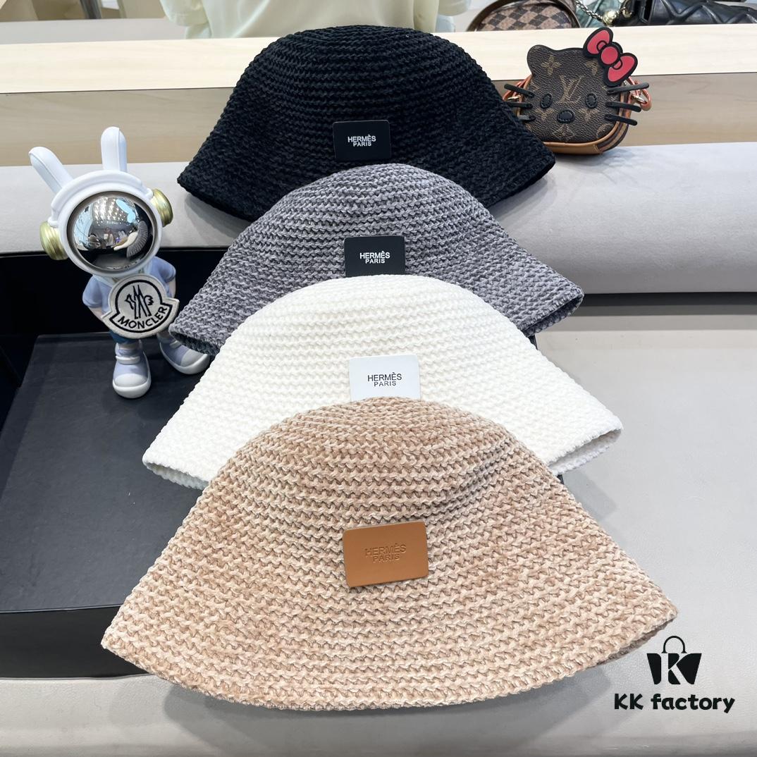 692fb6e199f2d84055c875e2 Hermes-style Women's Korean Fashion Fall and Winter Fisherman Hat, Woven Sun Hat for Face Coverage, Breathable, Popular Japanese Style Bucket Hat