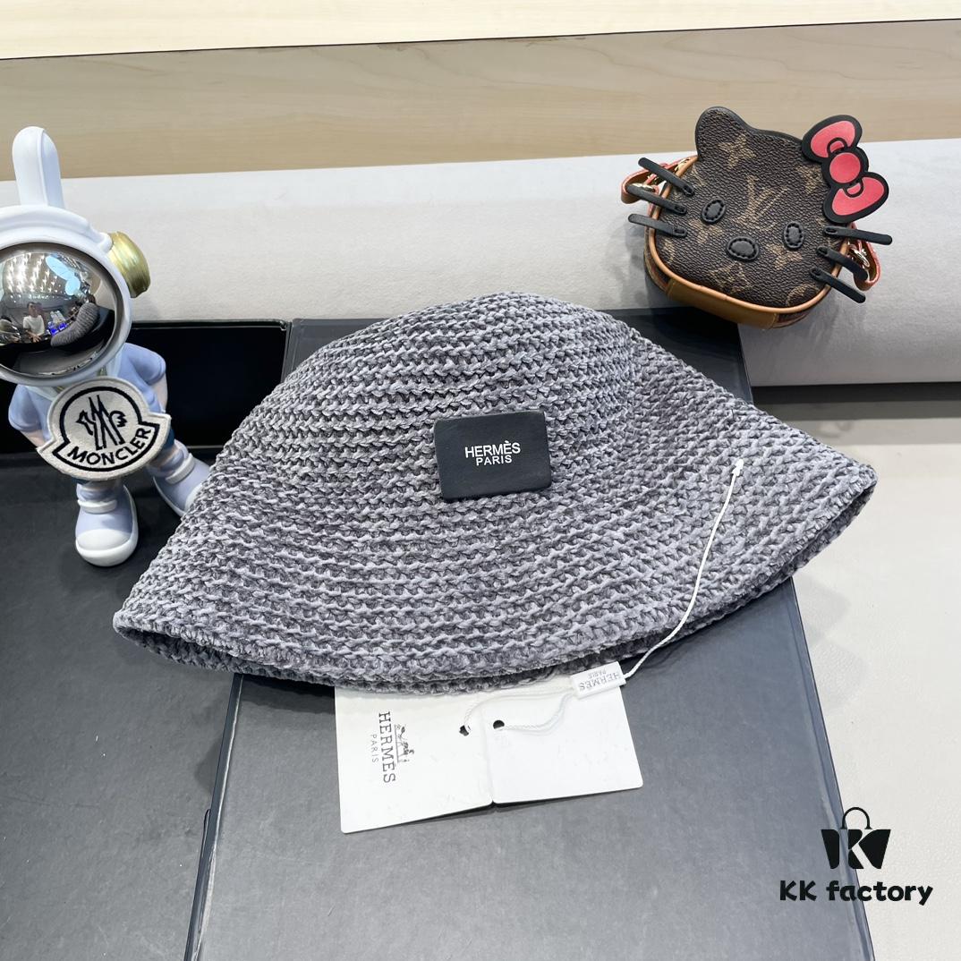 692fb6e199f2d84055c875e3 Hermes-style Women's Korean Fashion Fall and Winter Fisherman Hat, Woven Sun Hat for Face Coverage, Breathable, Popular Japanese Style Bucket Hat