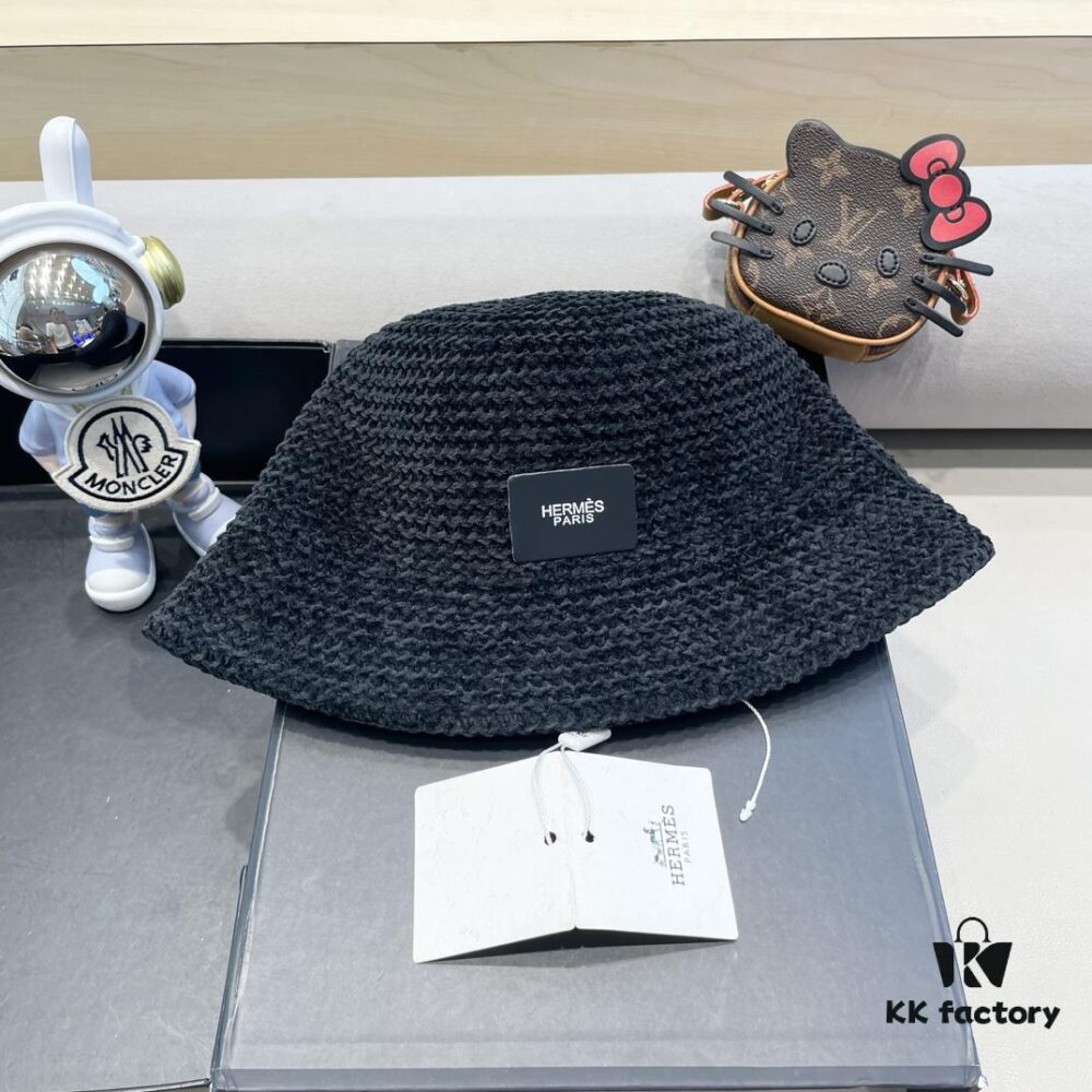 692fb6e499f2d84055c875e7 Hermès-style Women's Korean Fashionable Autumn Winter Fisherman Hat, Woven Minimalist Sun Protection Bucket Hat